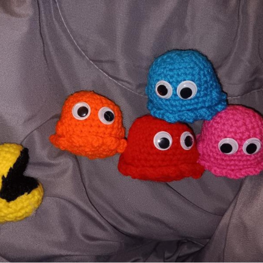 Colorful Crochet Ghost Set
